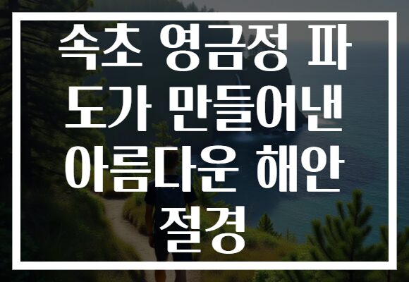 속초 영금정, 파도가 만들어낸 아름다운 해안 절경을 직접 경험해보세요!