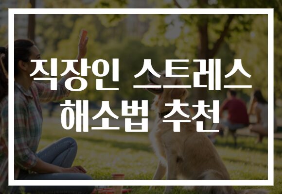 직장인 스트레스 해소법 추천, 쉽고 간편한 나만의 비법 공개!