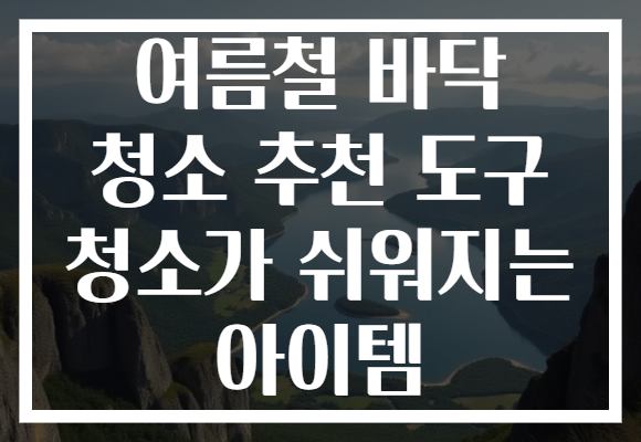 여름철 바닥 청소 추천 도구 청소가 쉬워지는 아이템