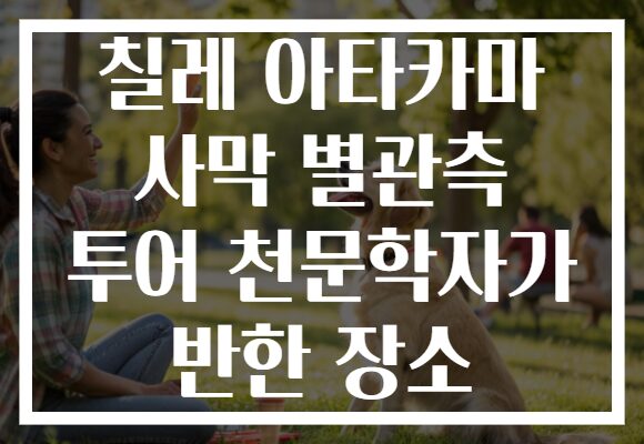 칠레 아타카마 사막 별관측 투어 천문학자가 반한 장소