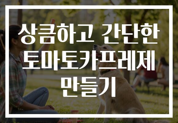 상큼하고 간단한 토마토카프레제 만들기