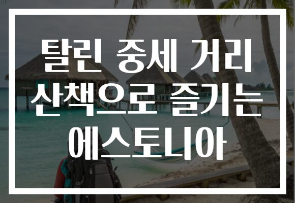 탈린 중세 거리 산책으로 즐기는 에스토니아