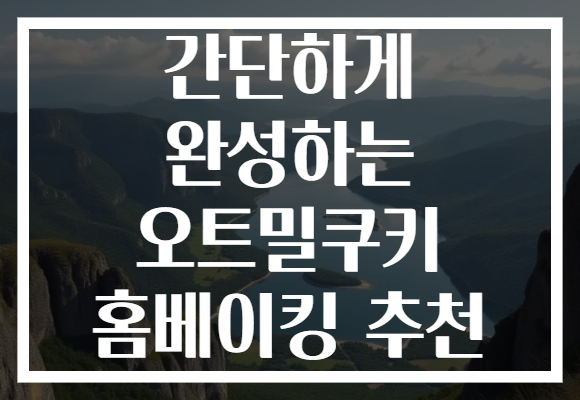 간단하게 완성하는 오트밀쿠키 홈베이킹 추천