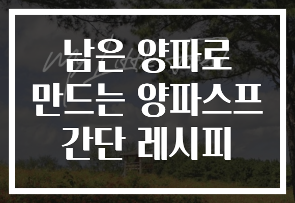 남은 양파로 만드는 양파스프 간단 레시피