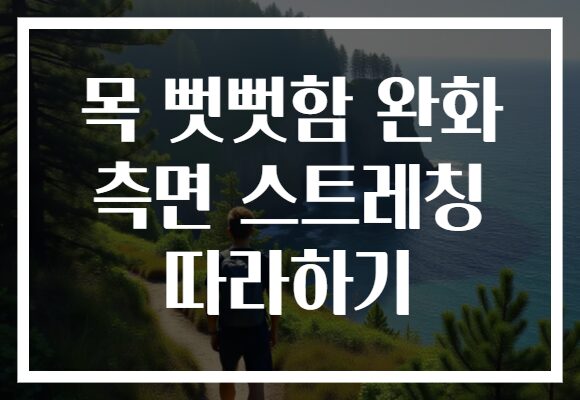 목 뻣뻣함 완화 측면 스트레칭 따라하기