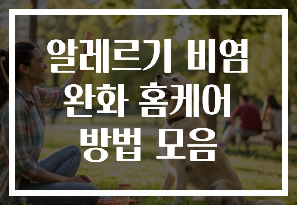 알레르기 비염 완화 홈케어 방법 모음