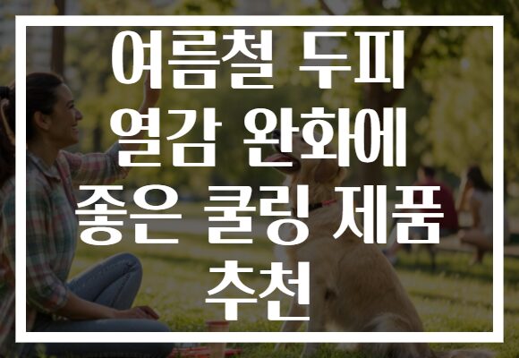 여름철 두피 열감 완화에 좋은 쿨링 제품 추천