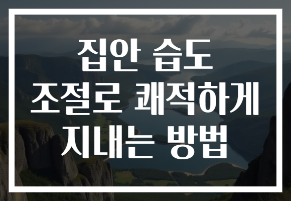 집안 습도 조절로 쾌적하게 지내는 방법