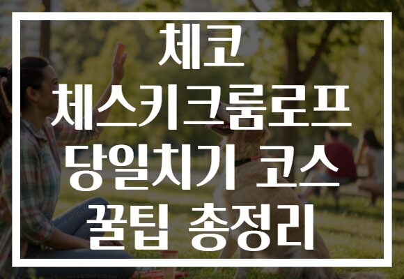 체코 체스키크룸로프 당일치기 코스 꿀팁 총정리