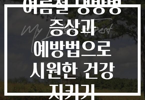 여름철 냉방병 증상과 예방법으로 시원한 건강 지키기