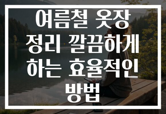 여름철 옷장 정리 깔끔하게 하는 효율적인 방법