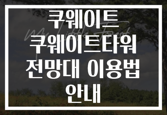 쿠웨이트 쿠웨이트타워 전망대 이용법 안내