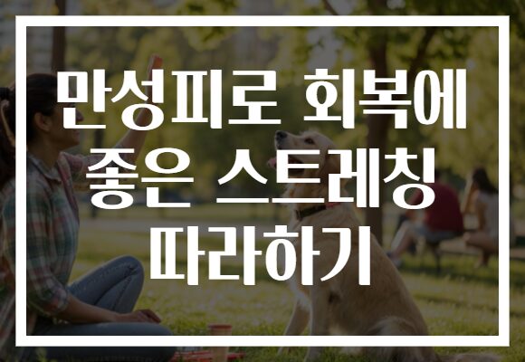 만성피로 회복에 좋은 스트레칭 따라하기