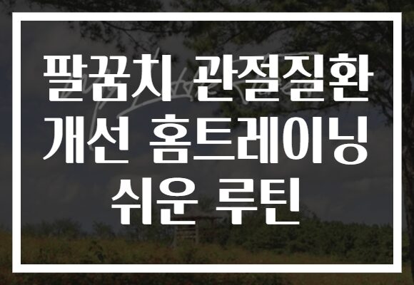 팔꿈치 관절질환 개선 홈트레이닝 쉬운 루틴 팔꿈치 관절질환 개선 홈트레이닝 쉬운 루틴