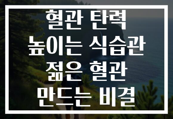 혈관 탄력 높이는 식습관 젊은 혈관 만드는 비결