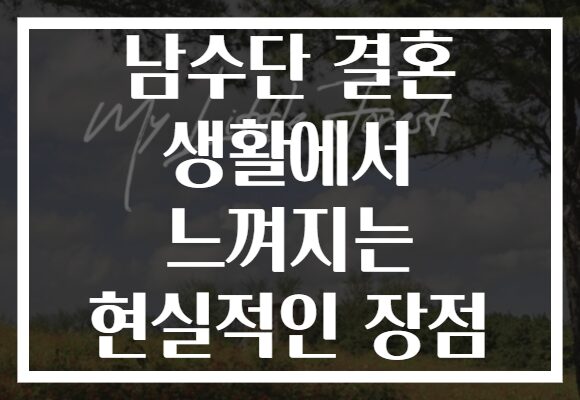 남수단 결혼 생활에서 느껴지는 현실적인 장점 남수단 결혼 생활에서 느껴지는 현실적인 장점