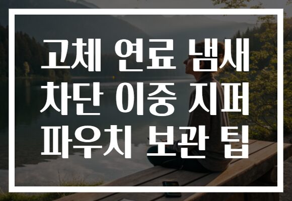 고체 연료 냄새 차단 이중 지퍼 파우치 보관 팁