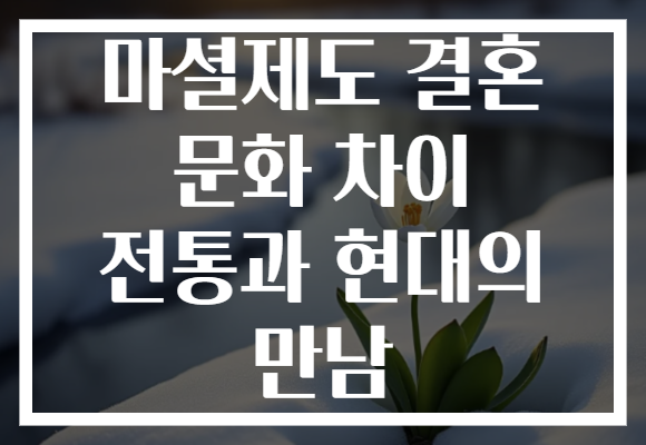 마셜제도 결혼 문화 차이 전통과 현대의 만남 마셜제도 결혼 문화 차이 전통과 현대의 만남