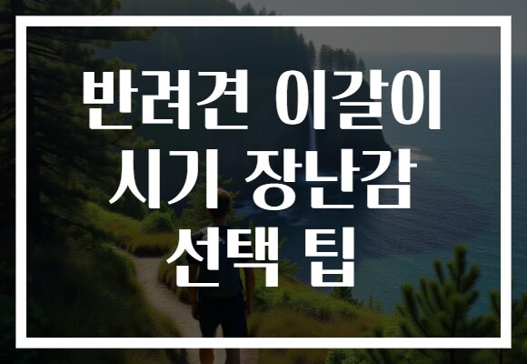 반려견 이갈이 시기 장난감 선택 팁