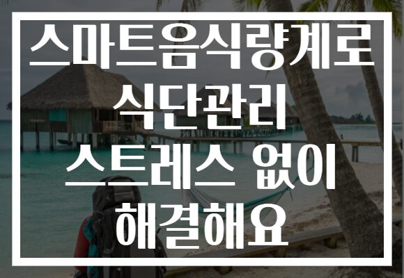 스마트음식량계로 식단관리 스트레스 없이 해결해요 스마트음식량계로 식단관리 스트레스 없이 해결해요