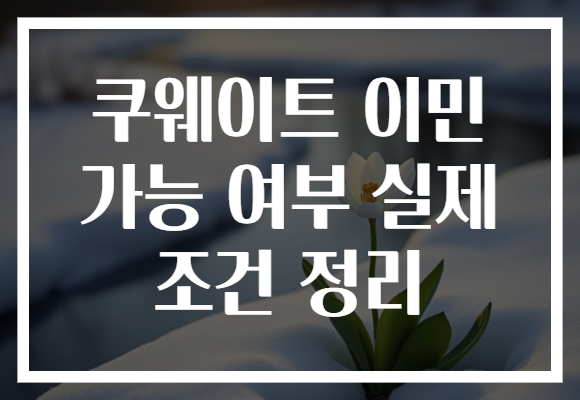 쿠웨이트 이민 가능 여부 실제 조건 정리