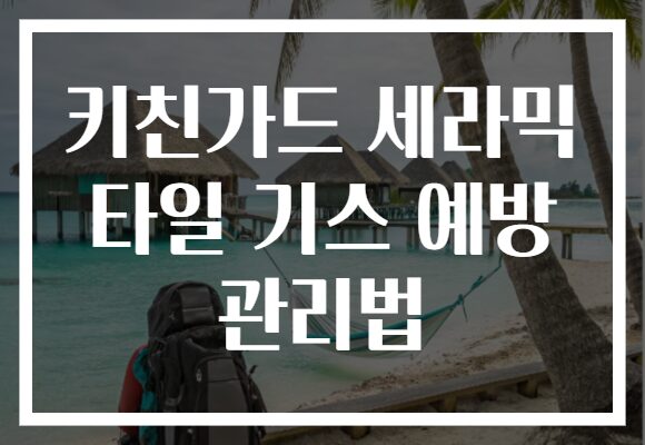 키친가드 세라믹 타일 기스 예방 관리법 키친가드 세라믹 타일 기스 예방 관리법