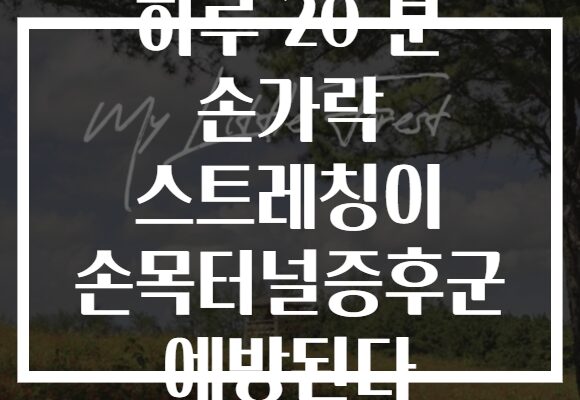 하루 20 분 손가락 스트레칭이 손목터널증후군 예방된다