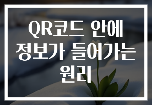 QR코드 안에 정보가 들어가는 원리