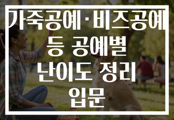 가죽공예·비즈공예 등 공예별 난이도 정리 입문