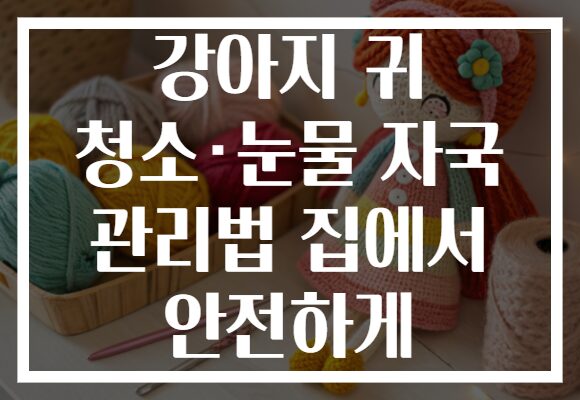 강아지 귀 청소·눈물 자국 관리법 집에서 안전하게 강아지 귀 청소·눈물 자국 관리법 집에서 안전하게