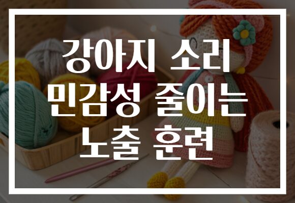 강아지 소리 민감성 줄이는 노출 훈련 강아지 소리 민감성 줄이는 노출 훈련