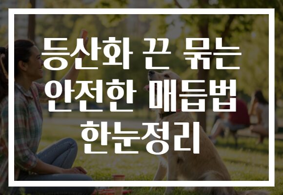 등산화 끈 묶는 안전한 매듭법 한눈정리 등산화 끈 묶는 안전한 매듭법 한눈정리