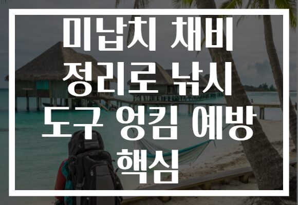 미납치 채비 정리로 낚시 도구 엉킴 예방 핵심 미납치 채비 정리로 낚시 도구 엉킴 예방 핵심