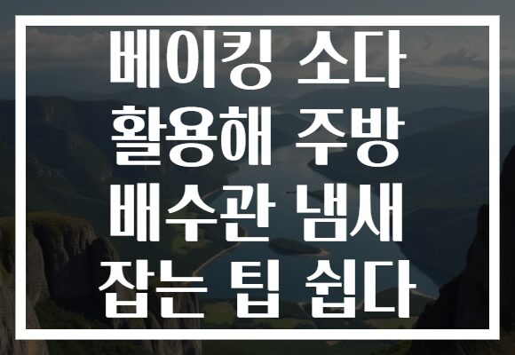 베이킹 소다 활용해 주방 배수관 냄새 잡는 팁 쉽다