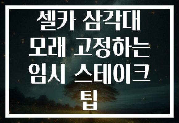 셀카 삼각대 모래 고정하는 임시 스테이크 팁 셀카 삼각대 모래 고정하는 임시 스테이크 팁