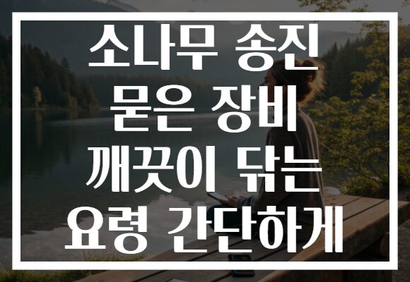 소나무 송진 묻은 장비 깨끗이 닦는 요령 간단하게