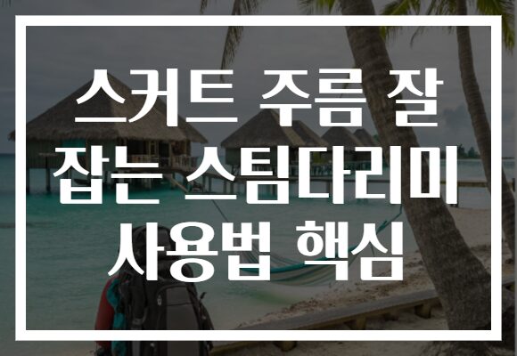 스커트 주름 잘 잡는 스팀다리미 사용법 핵심