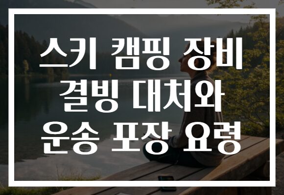 스키 캠핑 장비 결빙 대처와 운송 포장 요령 스키 캠핑 장비 결빙 대처와 운송 포장 요령