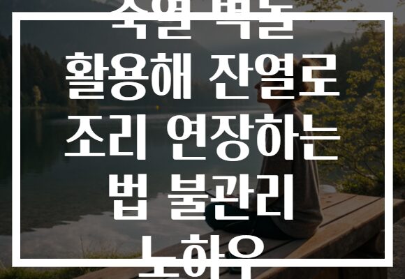 축열 벽돌 활용해 잔열로 조리 연장하는 법 불관리 노하우 축열 벽돌 활용해 잔열로 조리 연장하는 법 불관리 노하우