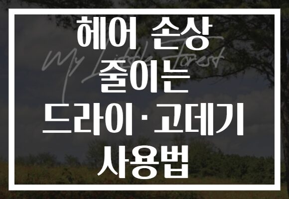 헤어 손상 줄이는 드라이·고데기 사용법