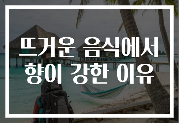 뜨거운 음식에서 향이 강한 이유