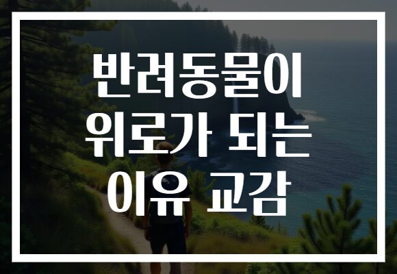 반려동물이 위로가 되는 이유 교감