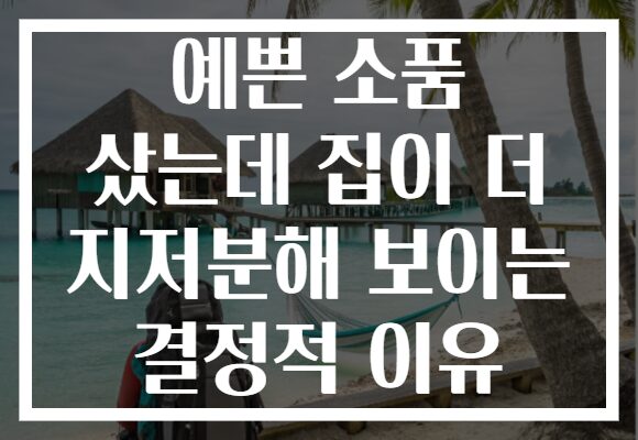 예쁜 소품 샀는데 집이 더 지저분해 보이는 결정적 이유 예쁜 소품 샀는데 집이 더 지저분해 보이는 결정적 이유