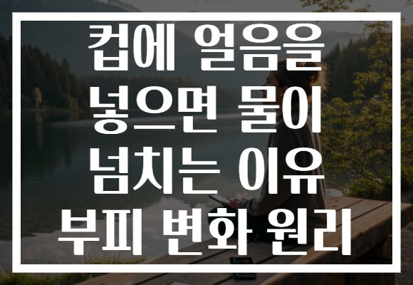 컵에 얼음을 넣으면 물이 넘치는 이유 부피 변화 원리
