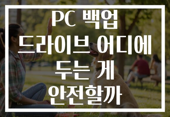 PC 백업 드라이브 어디에 두는 게 안전할까