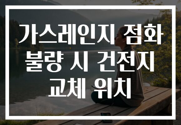 가스레인지 점화 불량 시 건전지 교체 위치
