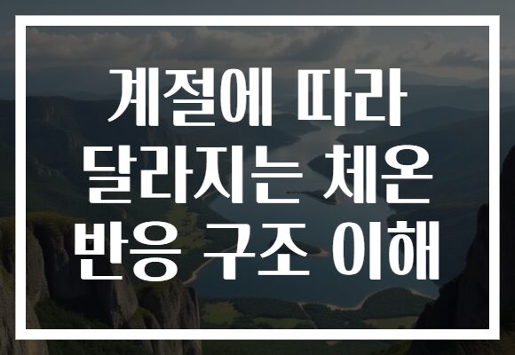 계절에 따라 달라지는 체온 반응 구조 이해 계절에 따라 달라지는 체온 반응 구조 이해