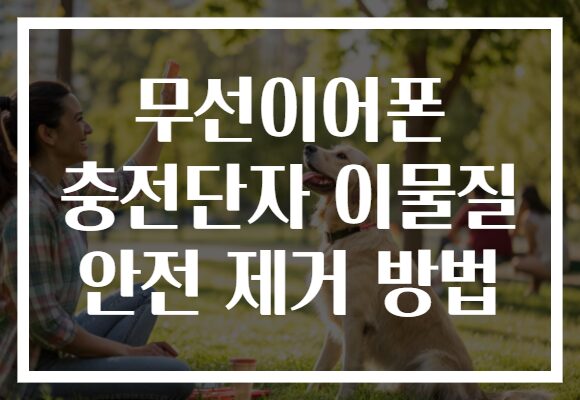 무선이어폰 충전단자 이물질 안전 제거 방법