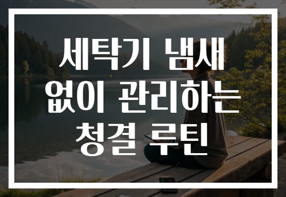 세탁기 냄새 없이 관리하는 청결 루틴 세탁기 냄새 없이 관리하는 청결 루틴