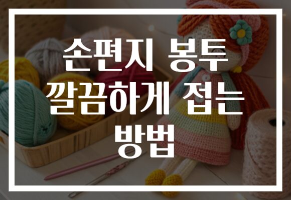 손편지 봉투 깔끔하게 접는 방법 손편지 봉투 깔끔하게 접는 방법